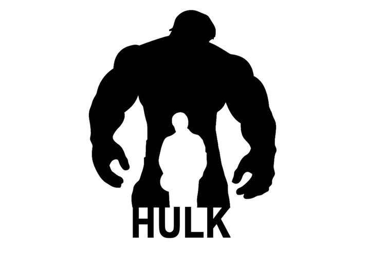 
									Hulk Silhouette With Human Comparison SVG