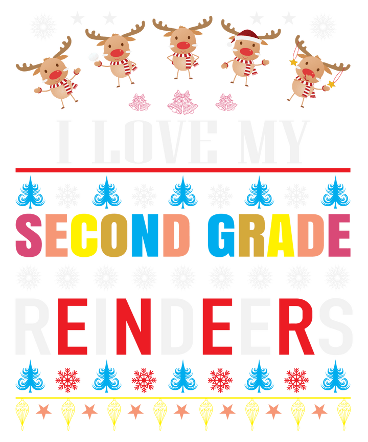 
									I Love My Second Grade Reindeers SVG