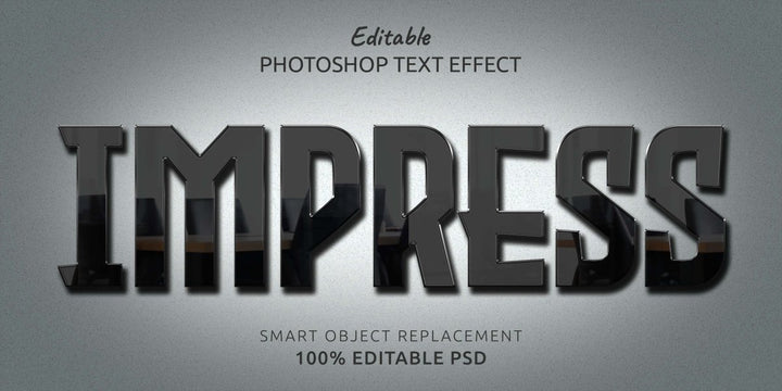 
									Impress Metallic Gray Font Effect PSD Template