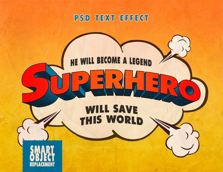 
									Legend of the Superhero Font Effect PSD Template