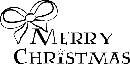 Merry Christmas Bow Decoration SVG