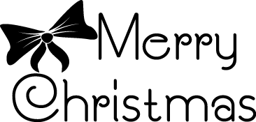 
									Merry Christmas Bow Greeting SVG