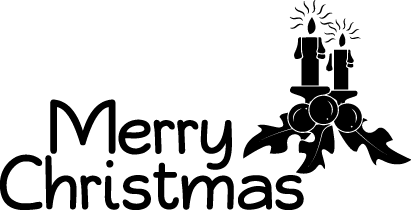 
									Merry Christmas Candles and Holly SVG