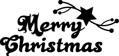 
									Merry Christmas Greeting with Star and Holly SVG