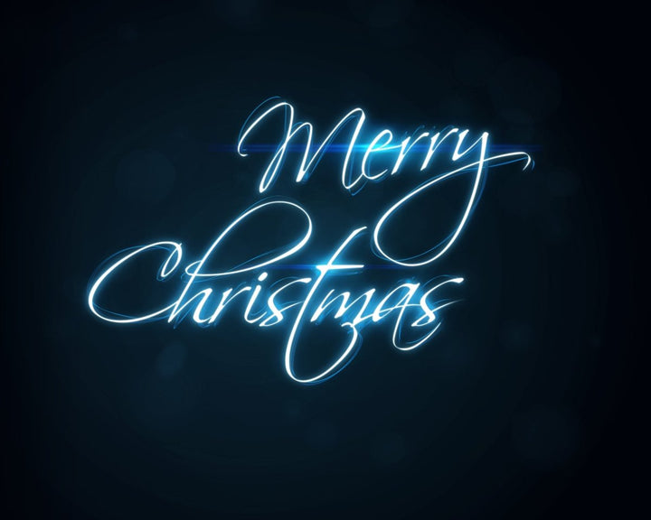 
									Merry Christmas Neon Font Effect PSD Template