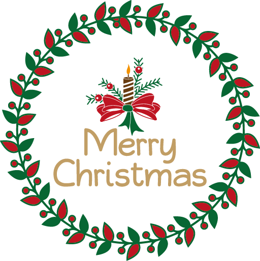 
									Merry Christmas With Candle SVG