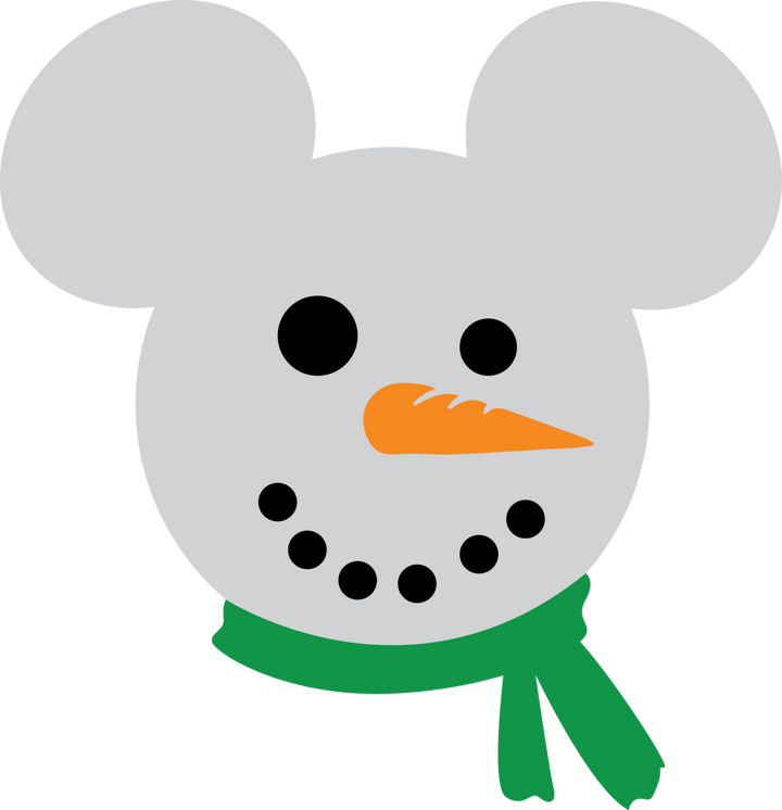 
									Mickey Christmas Snowman SVG