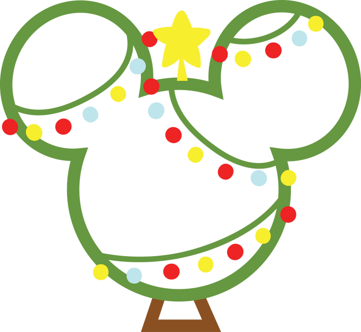 
									Mickey Christmas Tree SVG