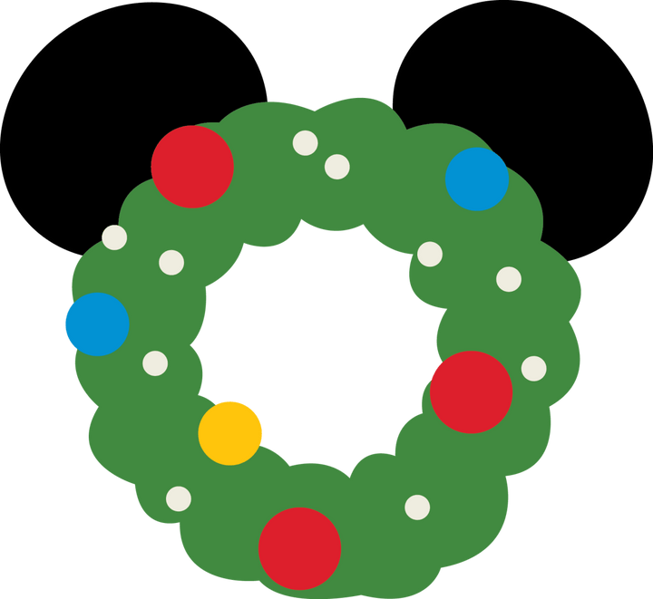 
									Mickey Christmas Wreaths SVG 01