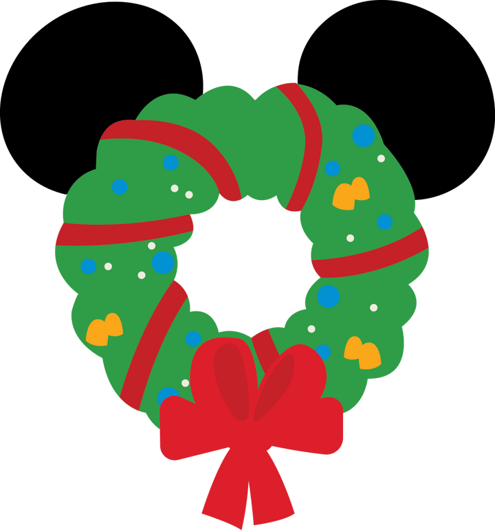 
									Mickey Christmas Wreaths SVG 02