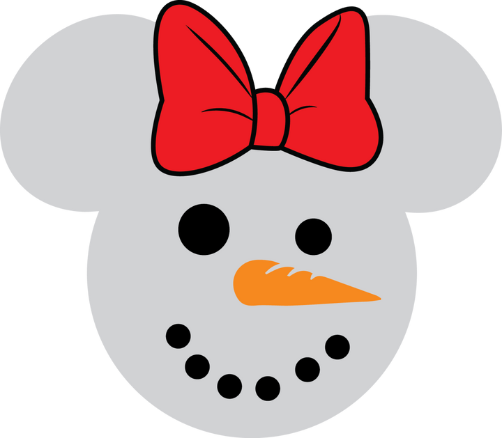 
									Minnie Christmas Snowman SVG