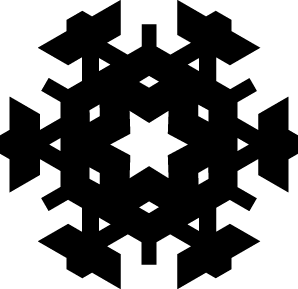 
									Monochrome Christmas Snowflake SVG