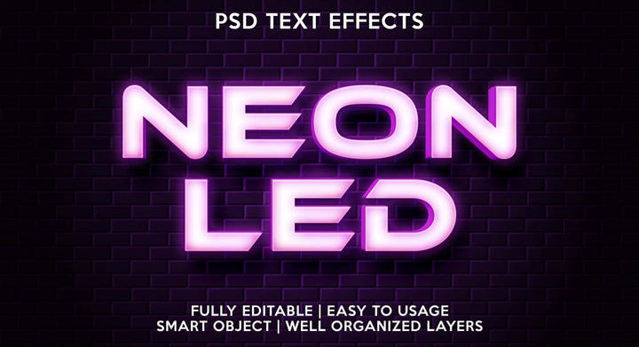 
									Neon Brilliance Font Effect PSD Template