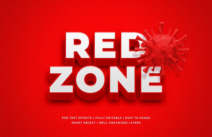 
									Pandemic Red Zone Font Effect PSD Template