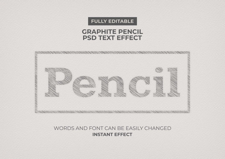 
									Pencil Graphite Elegance Font Effect PSD Template