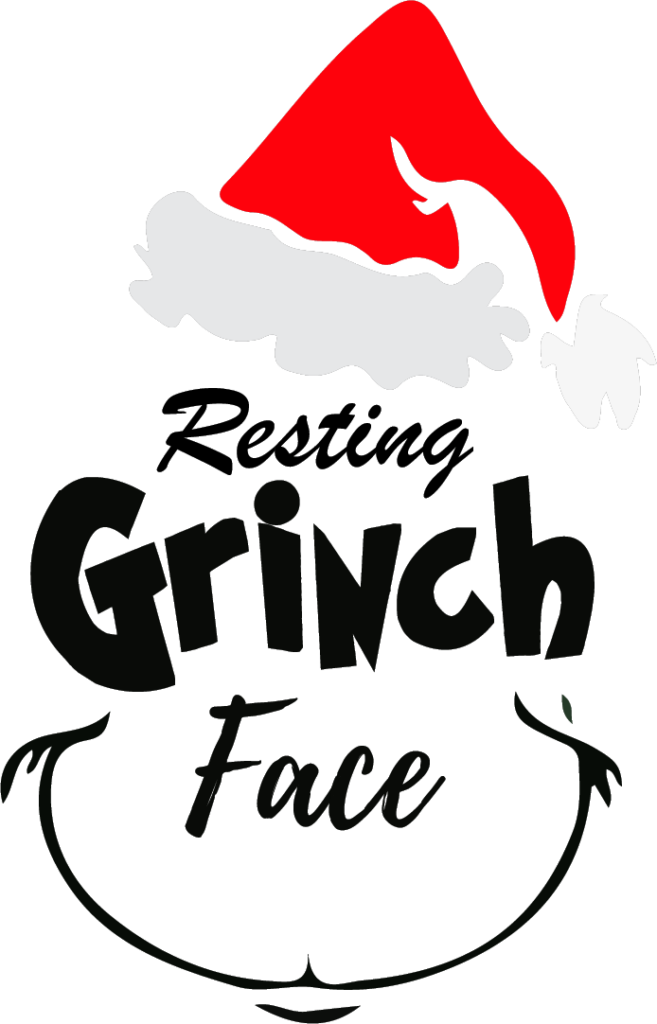 
									Resting Grinch Face Christmas Hat Graphic SVG 01