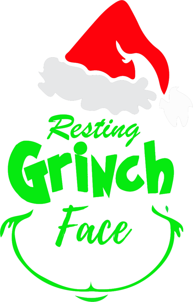 
									Resting Grinch Face Christmas Hat Graphic SVG 02