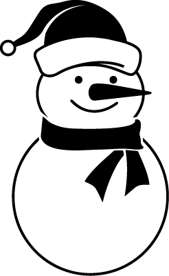 
									Smiling Christmas Snowman SVG