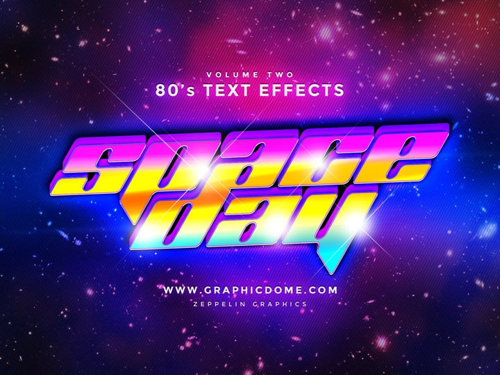 
									Space Day Spectrum Font Effect PSD Template