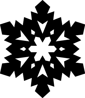 
									Symmetrical Christmas Snowflake Design SVG