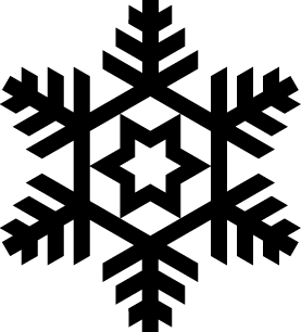 
									Symmetrical Six Point Snowflake Vector SVG