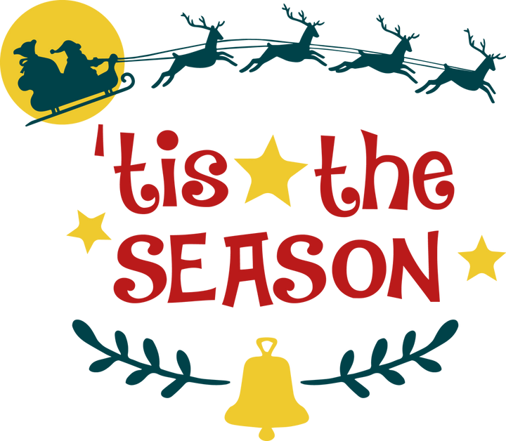 Tis The Season With Santa & Bell SVG