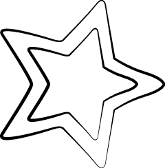 Wavy Christmas Star Outline SVG