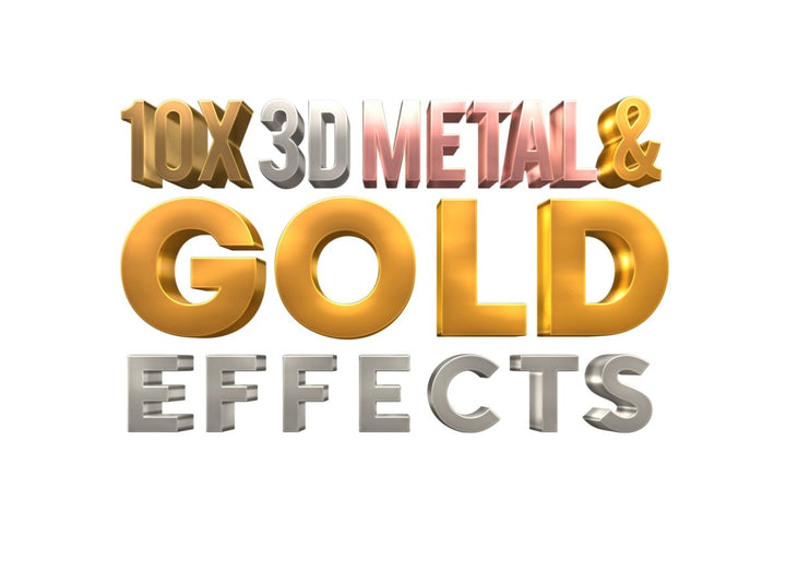 
									10X 3D Metal & Fold Font Effect PSD Template