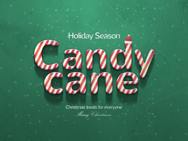 
									3D Candy Cane Font Effect PSD Template