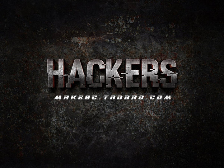 
									3D Hackers Font Effect PSD Template