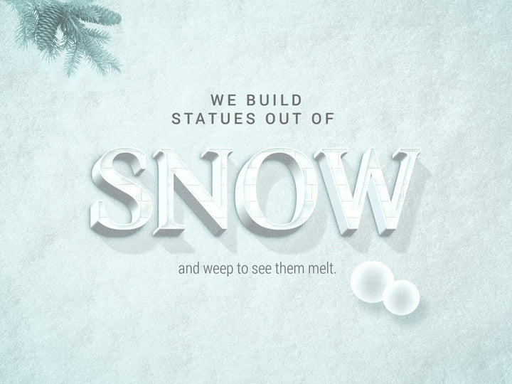 
									3D Shadowy Snow Font Effect PSD Template