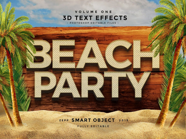 
									Beach Party Blast Font Effect PSD Template