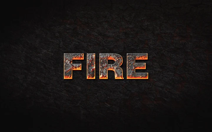 
									Blazing Fire Font Effect PSD Template