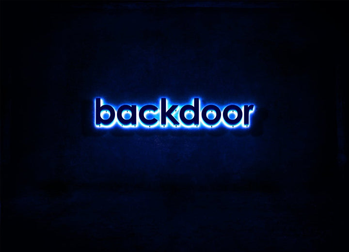 
									Blue Glowing Backdoor Font Effect PSD Template