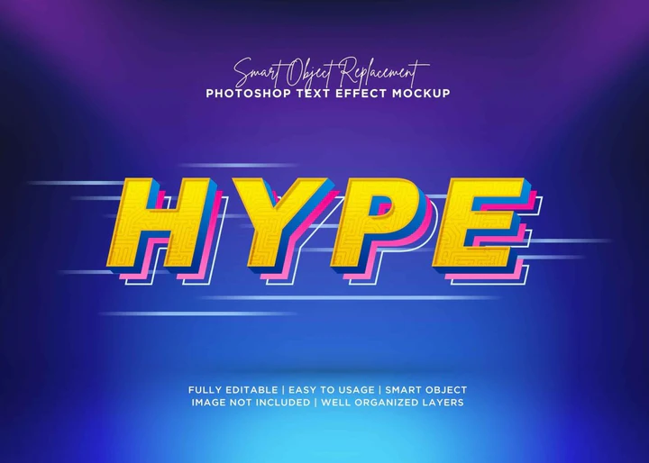 
									Bold Hype 3D Font Effect PSD Template