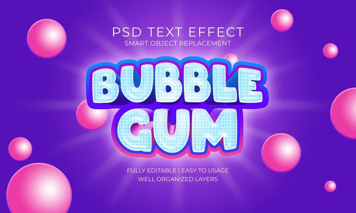 
									Bubble Gum Bliss Font Effect PSD Template