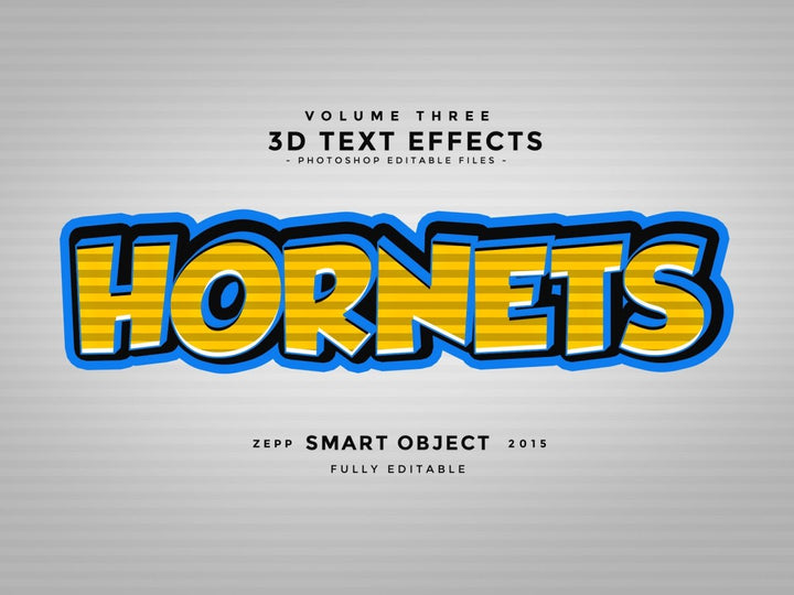 
									Buzzing Hornets 3D Cartoon Font Effect PSD Template