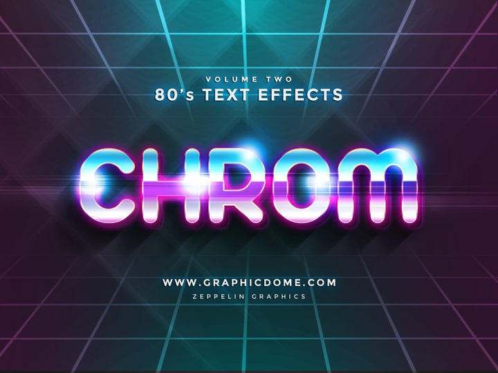 
									Chrom Nostalgia Font Effect PSD Template