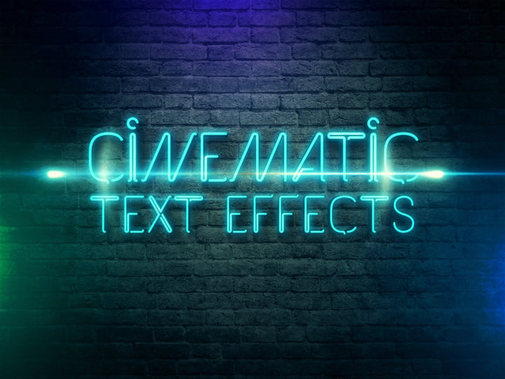 
									Cinematic Neon Glow Font Effect PSD Template