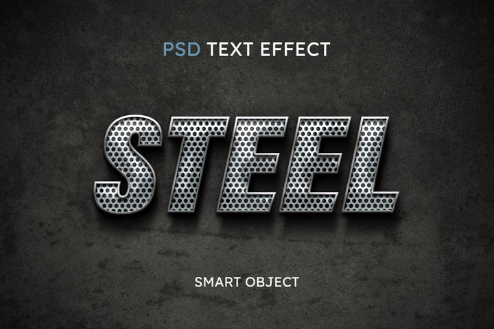 
									Circular Steel Font Effect PSD Template