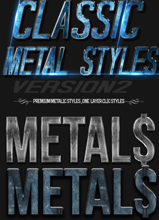 
									Classic Metals Style Font Effect PSD Template