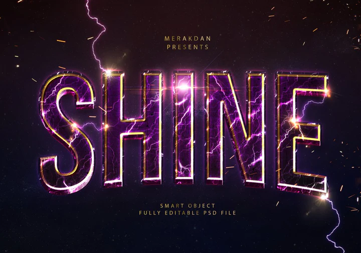 
									Cosmic Shine Font Effect PSD Template