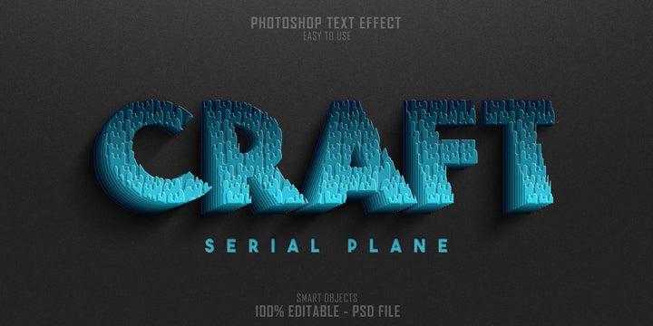 
									Crafted Pixel Art Font Effect PSD Template