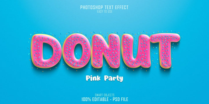 
									Donut Dream Font Effect PSD Template