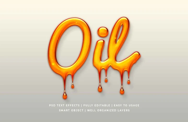 
									Dripping Oil Font Effect PSD Template