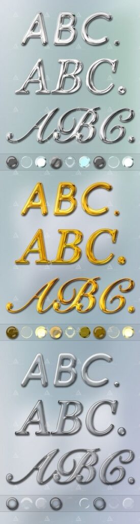 
									Elegant Gold, Silver & Glass Font Effect Styles PSD Template