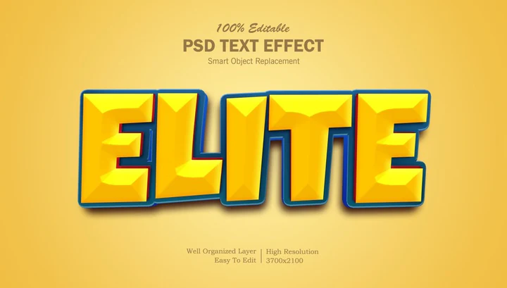 
									Elite Excellence Font Effect PSD Template