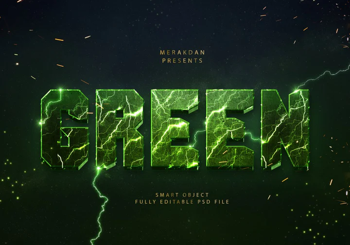 
									Emerald Echoes Green Font Effect PSD Template