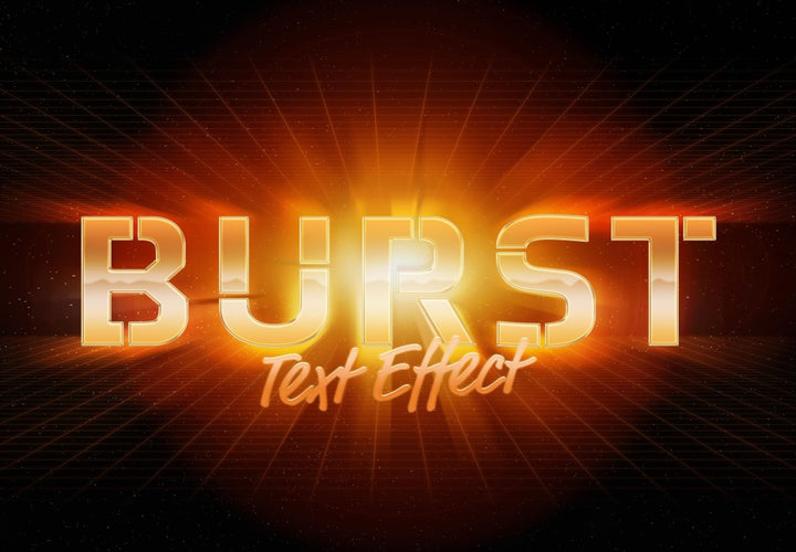 
									Explosive Burst Font Effect PSD Template