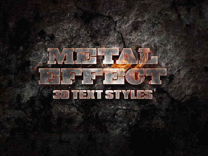 
									Fiery Metal Font Effect PSD Template